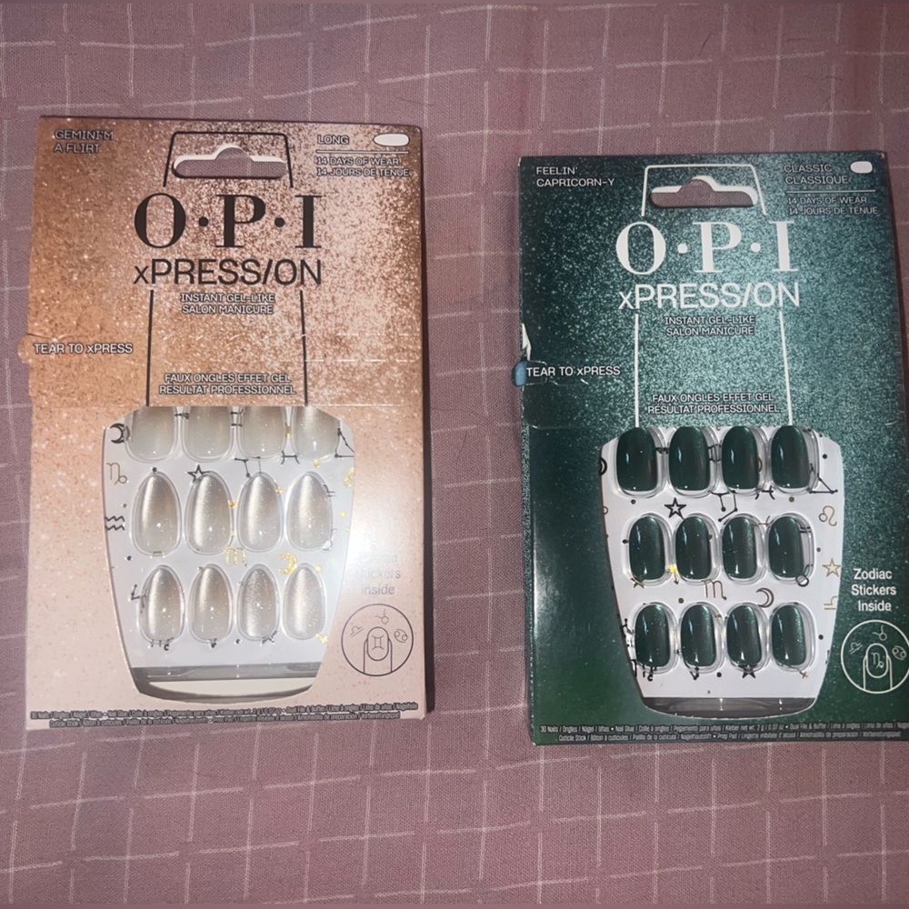 OPI xPRESS/ON Press-On Nails - Gold and Green